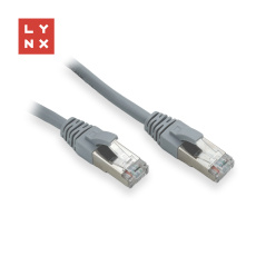 LYNX FTP patch kabel Cat5e PVC, CCA, 0,3m, šedý (balení obsahuje 10ks)