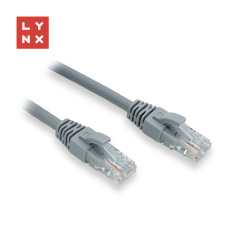 LYNX UTP patch kabel Cat6, PVC, 10m, šedý