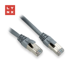 LYNX FTP patch kabel Cat6, PVC, 0,5m, šedý (balení obsahuje 10ks)