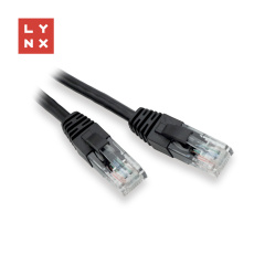 LYNX UTP patch kabel Cat5e, PVC, CCA, 5m, černý