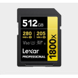 Lexar SDXC Pro 1800x U3 UHS-II R280/W210 (V60) 512GB