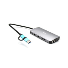 BAZAR - i-tec USB 3.0 USB-C/Thunderbolt 3x Display Metal Nano Dock with LAN, PD 100 W - Poškozený obal (Komplet)