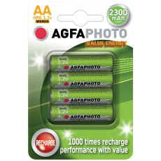 AgfaPhoto nabíjecí NiMH baterie AA, 2300mAh, blistr 4ks