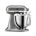 KitchenAid Artisan 5KSM185PSEMS Kuchyňský robot - 10 rychlostí, planetární systém, celokovová konstrukce, stříbřitě šedá