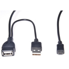 PREMIUMCORD USB redukčný kábel USB A/samec+USB A/samec - Micro USB/samec OTG PREMIUMCORD USB redukčný kábel USB A/samec+USB A/samec - Micro USB/samec OTG