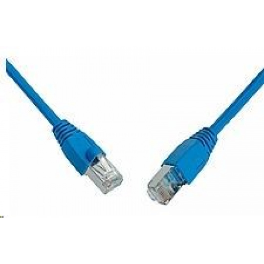 Solarix Patch kábel CAT5E SFTP PVC 0,5m modrý odolný proti zachyteniu C5E-315BU-0,5MB