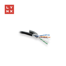 LYNX FTP kabel Cat6, PE (Fca), celoměděný, venkovní, černý, box 305m LYNX FTP kabel Cat6, PE (Fca), celoměděný, venkovní, černý, box 305m
