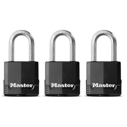Master Lock Visací zámek z vrstvené oceli -  Excell - 48mm (3 ks / blistr)