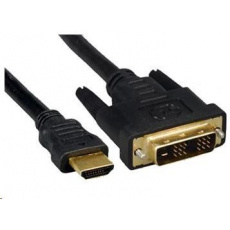 PREMIUMCORD HDMI - DVI-D 2m kábel (M/M, pozlátené kontakty, tienený)