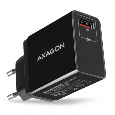 AXAGON ACU-QC19, QC nabíjačka do siete 19W, 1x port USB-A, QC3.0/AFC/FCP/SMART, čierna AXAGON ACU-QC19, QC nabíjačka do siete 19W, 1x port USB-A, QC3.0/AFC/FCP/SMART, čierna