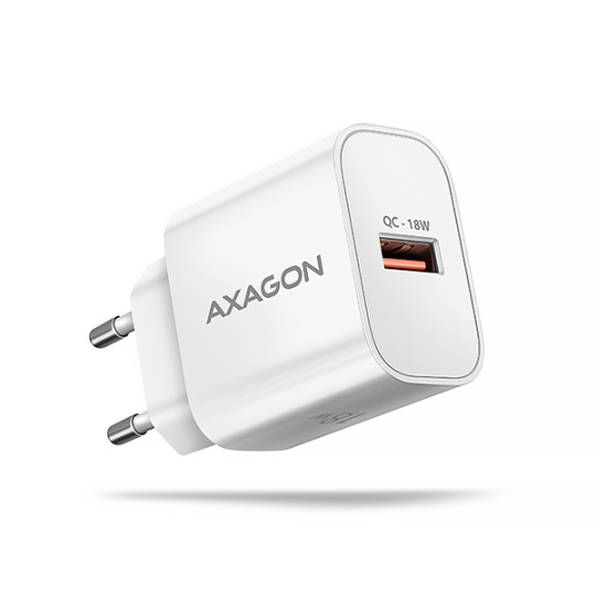 AXAGON ACU-QC18W, nabíjačka do siete 18W, 1x port USB-A, QC3.0/AFC/Apple, biela