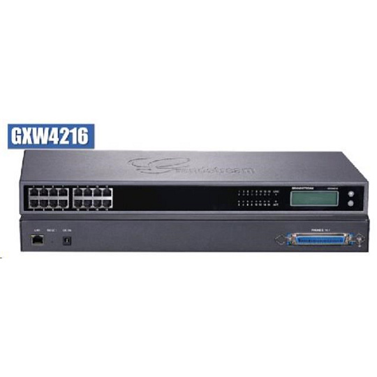 Grandstream GXW4216, IP analogová brána, 16x FXS portů, 1 × RJ45 10/100/1000 Mbps