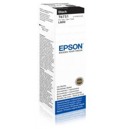 Čierny atrament EPSON T6731 Čierna nádobka s atramentom 70 ml pre L800/L1800