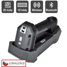 Virtuos CCD 2D průmyslová bezdrátová čtečka HW-857, USB, tmavě šedá
