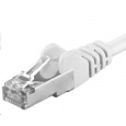 PREMIUMCORD Patch kábel CAT6a S-FTP, RJ45-RJ45, AWG 26/7 7m biely