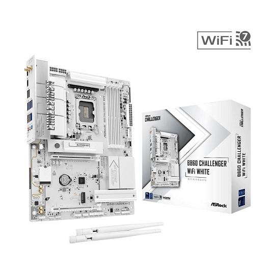 ASRock MB Sc LGA1851 B860 Challenger WiFi WHITE, Intel B860, 4xDDR5, 1xHDMI, WiFi, ATX ASRock MB Sc LGA1851 B860 Challenger WiFi WHITE, Intel B860, 4xDDR5, 1xHDMI, WiFi, ATX