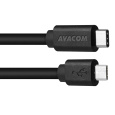 Dátový a nabíjací kábel USB Type-C na USB Type-C, 100 cm, čierny