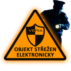 Veria Reflexní výstražná samolepka - střeženo elektronicky Veria Reflexní výstražná samolepka - střeženo elektronicky