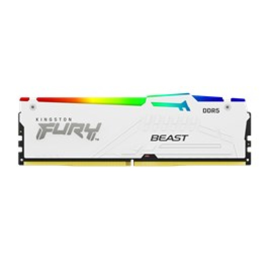 KINGSTON DIMM DDR5 16GB 5200MT/s CL36 FURY Beast Bílá RGB EXPO