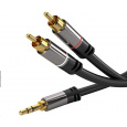 Kábel PREMIUMCORD, Jack 3.5mm-2xCINCH M/M 5m