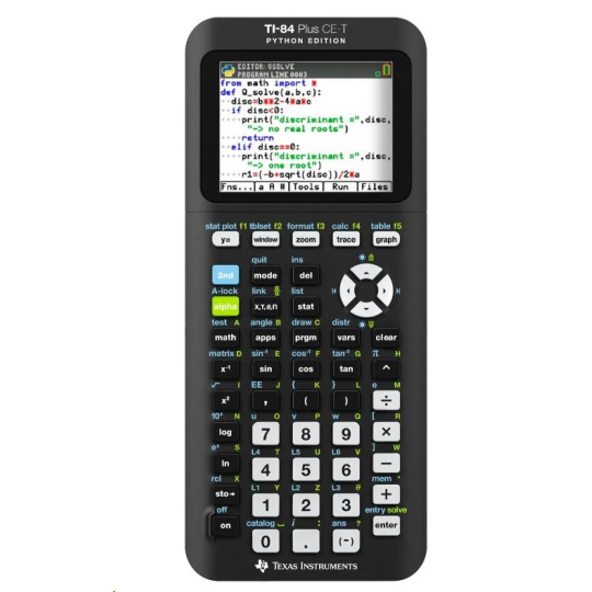 TEXAS Instrument kalkulačka - TI-84 PLUS CE-T P FC Grafický kalkulátor