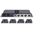 PREMIUMCORD HDMI 1-4 splitter+extender cez CAT6/6a/7, FULL HD, 3D