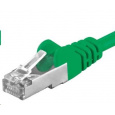 PREMIUMCORD Patch kábel CAT6a S-FTP, RJ45-RJ45, AWG 26/7 5m zelený