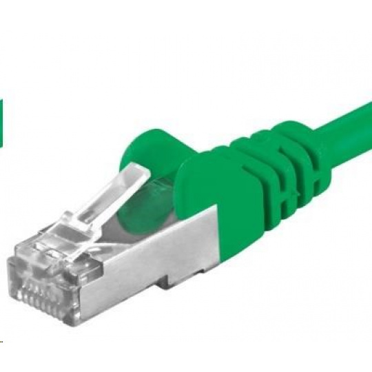 PREMIUMCORD Patch kábel CAT6a S-FTP, RJ45-RJ45, AWG 26/7 5m zelený