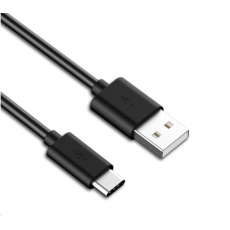 Kábel USB PREMIUMCORD 3.1 C/M - USB 2.0 A/M, rýchlonabíjací prúd 3A, 1m, čierna