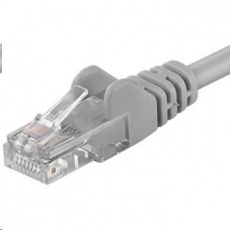 PREMIUMCORD Patch kábel UTP RJ45-RJ45 CAT5e 3m sivý