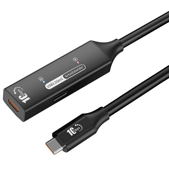 PremiumCord USB-C 3.2 Gen 2 repeater a prodlužovací kabel Male-Female, 10Gbps Aluminium 10m
