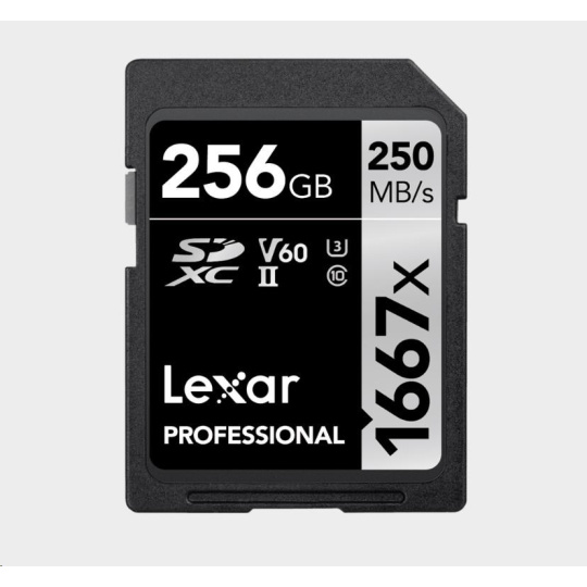 Lexar SDXC Pro 1667X UHS-II U3 R250/W120 (V60) 256G Lexar SDXC Pro 1667X UHS-II U3 R250/W120 (V60) 256G