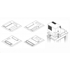 Montážna redukcia TRITON pre klimatizáciu X1 a X2 pre rozvádzač so šírkou 800 x 800 mm, sivá