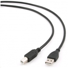 Kábel USB GEMBIRD 2.0 A-B kábel 1,8 m Professional (čierny, pozlátené kontakty)