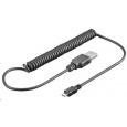 Kábel USB PREMIUMCORD 2.0 A - Micro B kábel 1m, krútený (M/M)