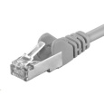 PREMIUMCORD Patch kábel CAT.6 F/UTP, RJ45-RJ45, AWG 26 1m sivá