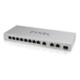 Zyxel XGS1250-12 12-portový gigabitový webový manažovateľný prepínač, 8x Gigabit RJ45, 3x MultiGig 1/2.5/5/10G, 1x SFP+