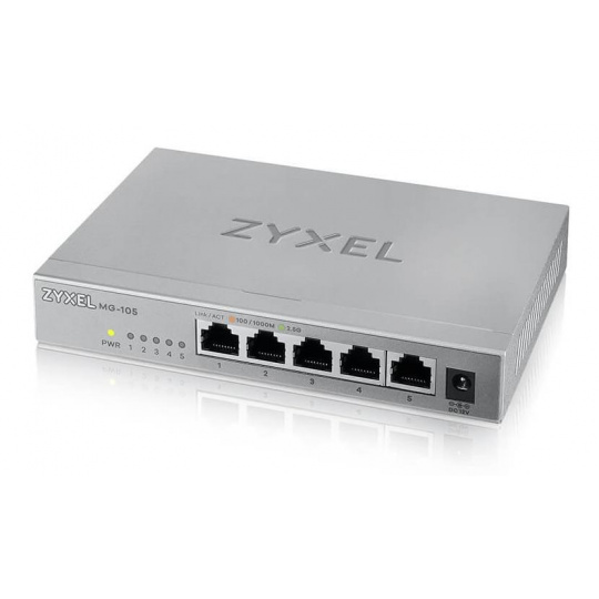 Zyxel MG-105 5-portový 2,5Gigabitový ethernetový stolový prepínač