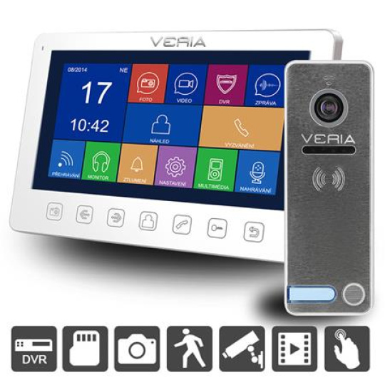 Veria SET Videotelefon  7076B bílý + vstupní stanice  230