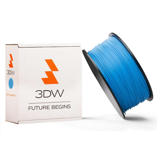 3DW - PLA  filament pre 3D tlačiarne, priemer struny 1,75mm, farba modrá, váha 0,5kg, teplota tisku 190-210°C