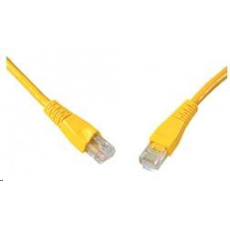 Solarix Patch kábel CAT6 UTP PVC 0,5m žltý odolný proti zachyteniu C6-114YE-0,5MB