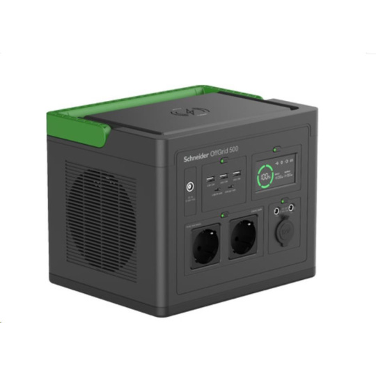 APC Schneider OffGrid Portable Power Station 500, 517Wh Lithium-ion, 2 Schuko, Sinewave