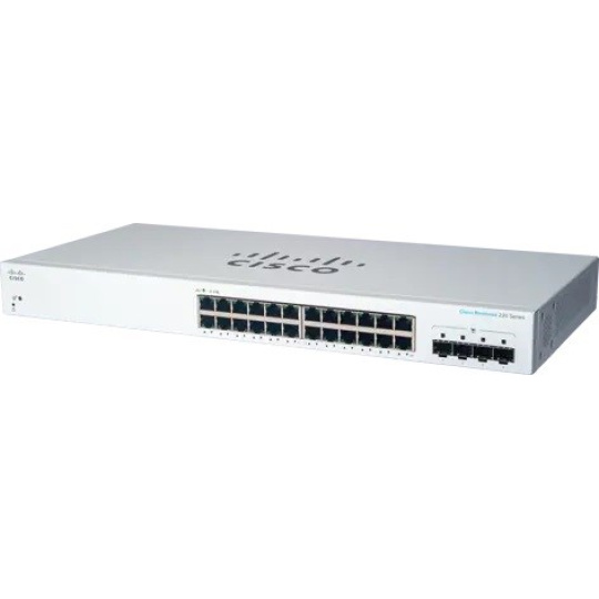 BAZAR - Cisco switch CBS220-24T-4G (24xGbE,4xSFP,fanless) - REFRESH - Rozbaleno (Komplet)