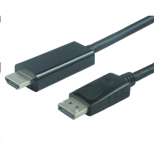 Kábel PREMIUMCORD DisplayPort 1.2 na HDMI 2.0, pre rozlíšenie 4Kx2K@60Hz, 2m