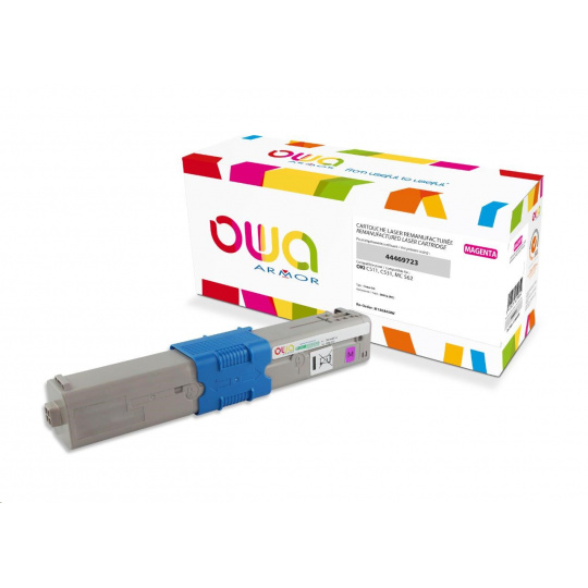 OWA Armor toner pre OKI C511, C531, MC 562, 5000 strán, 44469723, červená/purpurová