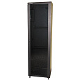 XtendLan 19" stojanový rozvaděč 47U 600x800, nosnost 800kg, skleněné dveře, plná záda, kolečka, rozložený, černý