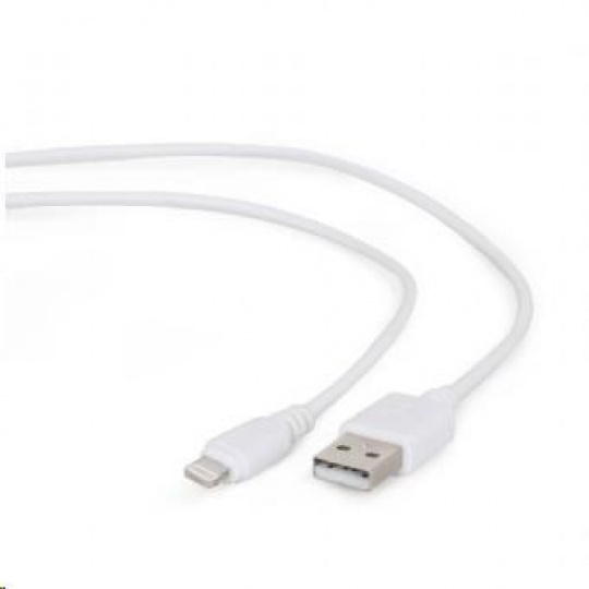 GEMBIRD CABLEXPERT USB 2.0 Nabíjací a synchronizačný kábel Lightning (IP5 a vyšší), 2 m, biely