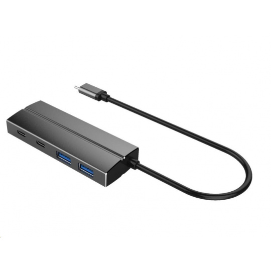 PREMIUMCORD 10G SuperSpeed USB Hub typ C na 2 X USB 3.1 A + 2 X USB 3.1 C Hliník