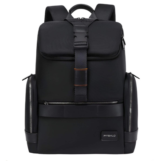 MYBALO ASTON Perfektní volba pro minimalisty s dobrým vkusem  6 ikon: - Nejtenčí batoh - Elegantní - Kapsa na notebook do 15,6" - Kapsa na tablet do 9" - Otevírání o 180 stupňů - USB a USB-C port - Drží tvar - Voděodolný - Skryté kapsy  Elegantní a minimalistický Jedná se o velmi elegantní a minimalistický batoh. S tímto parťákem neuděláte chybu při běžném nošení do města, ani na důležité schůzce.  Tenký batoh MYBALO Aston je batoh s vůbec nejmenší hloubkou z naší nabídky. Díky tomu působí elegantně a minimalisticky, ale i přesto se do něj vejdou všechny vaše nezbytnosti.  Kvalitní voděodolný materiál, dlouhá životnost Kvalitní umělá kůže zajišťuje trvanlivost a odolnost batohu proti vodě a opotřebení. MYBALO Aston tak bude vaším společníkem opravdu dlouho.  Drží tvar Batoh si zachovává svůj tvar také v případě, že jej budete mít úplně prázdný.  Vestavěný USB a USB-C port Nabíjejte svá elektronická zařízení kdekoli a kdykoli díky vestavěnému USB a USB-C portu.  Popruh k uchycení na kufr Cestujte pohodlně. Kdykoli chcete mít volná záda, jednoduše připevněte batoh na rukojeť svého kufru.  Pohodlné polstrování Užijte si komfortní nošení díky kvalitnímu a prodyšnému polstrování ramenních popruhů a zádové části.  Další praktické kapsy Zorganizujte si pohodlně a snadno své věci díky množství vychytaných kapes.  Skryté kapsy V zádové části a na ramenním popruhu najdete skryté kapsy pro bezpečné uložení cenností.  Vnitřní kapsy Vnitřní kapsy slouží pro snadnou organizaci všech vašich věcí.  Přední kapsa Přední kapsa je určena pro věci, které chcete mít rychle a snadno po ruce.  Parametry: - Rozměry: 46 x 30 x 9 cm - Objem: 11 l - Hmotnost: 1,19 kg - Kapsa na notebook: Ano (do vel. 15,6") - Kapsa na tablet: Ano (do vel. 9") - USB port: Ano - Voděodolnost: Ano - Hlavní materiál: Ekokůže + Polyester - Podšívka: Polyester - Barva: Černá