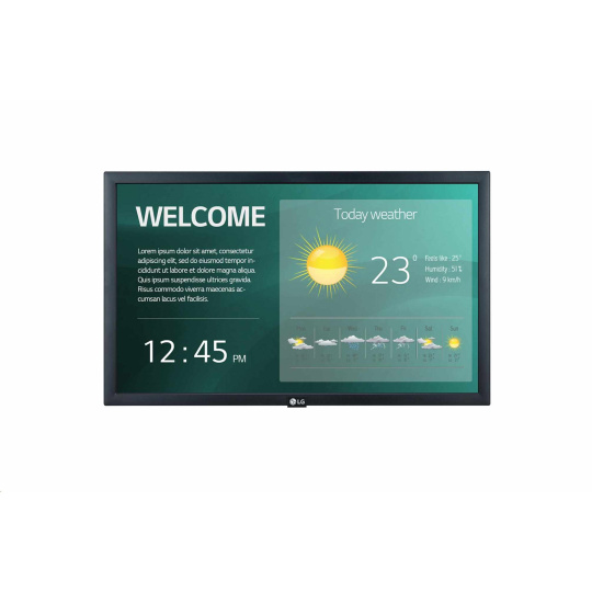 LG 22" signage 22SM3G FHD, 250nit, 16h, WebOS 4.0, rozbalen